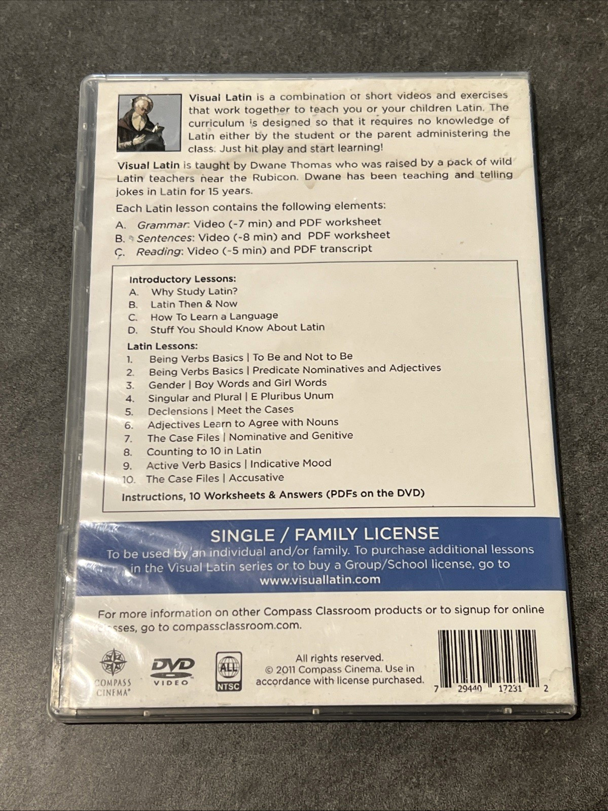 Visual Latin 1 : Lessons 1 to 10 Only – Compass Classroom DVD