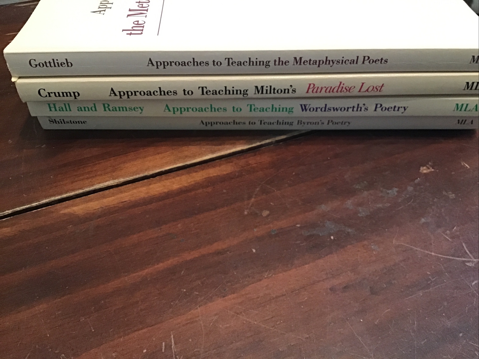 Lot Of 4 Approaches to Teaching the Metaphysical Poets,Paradise Lost,Wordsworth’