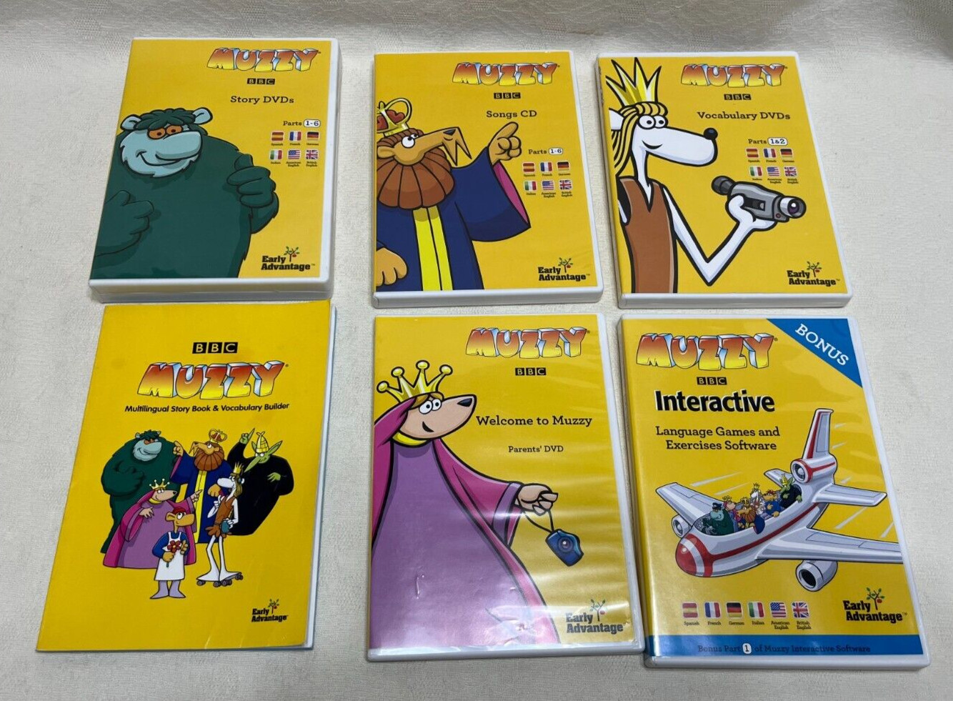 MUZZY : The BBC Language Course For Children – Multilingual DVD, CD, CD-ROM
