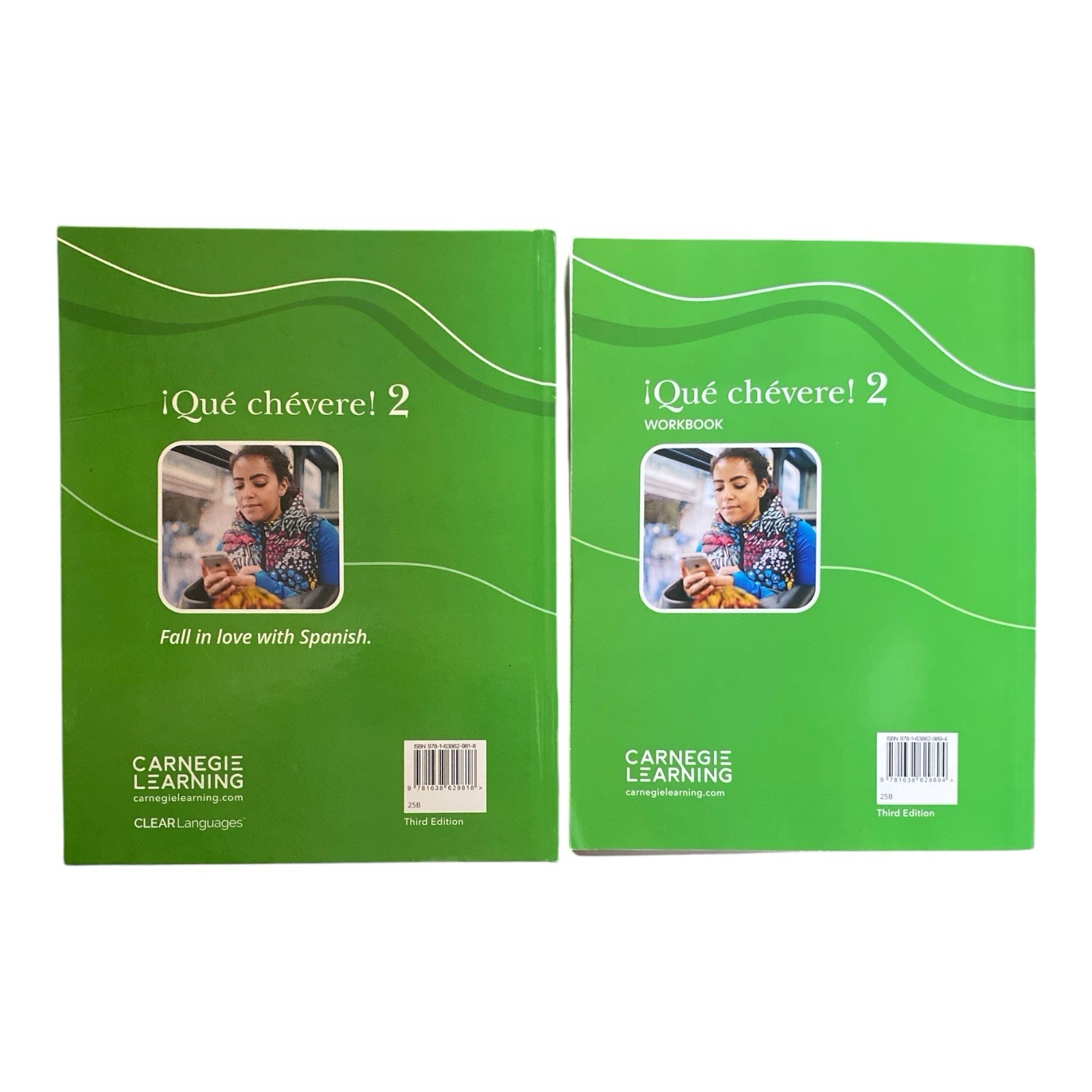 ¡Qué chévere! 2 Spanish Bundle Student Textbook & Workbook 3rd Ed VG