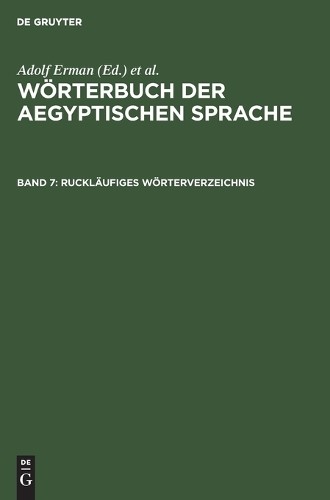 Ruckläufiges Wörterverzeichnis (Hardback)