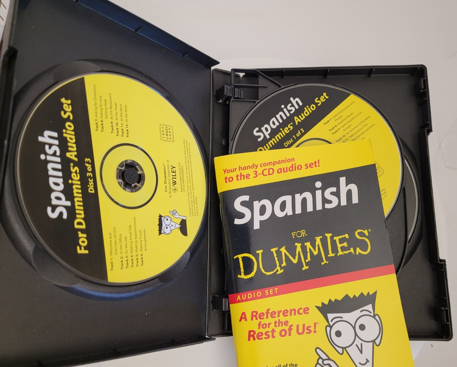 Spanish For Dummies Audio Set 3-CDS Plus Handy Reference Book Jessica Langemeier