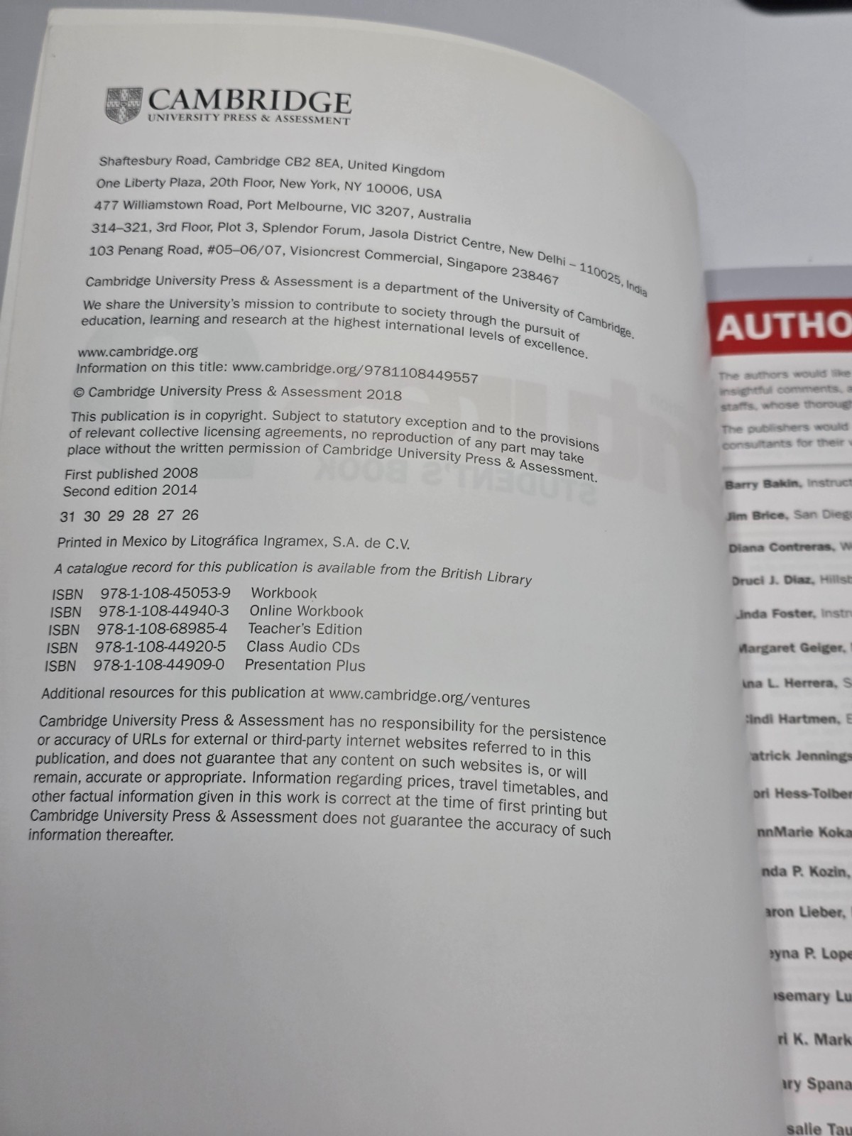 Ventures Level 1 Student’s Book 9781108449557 PB