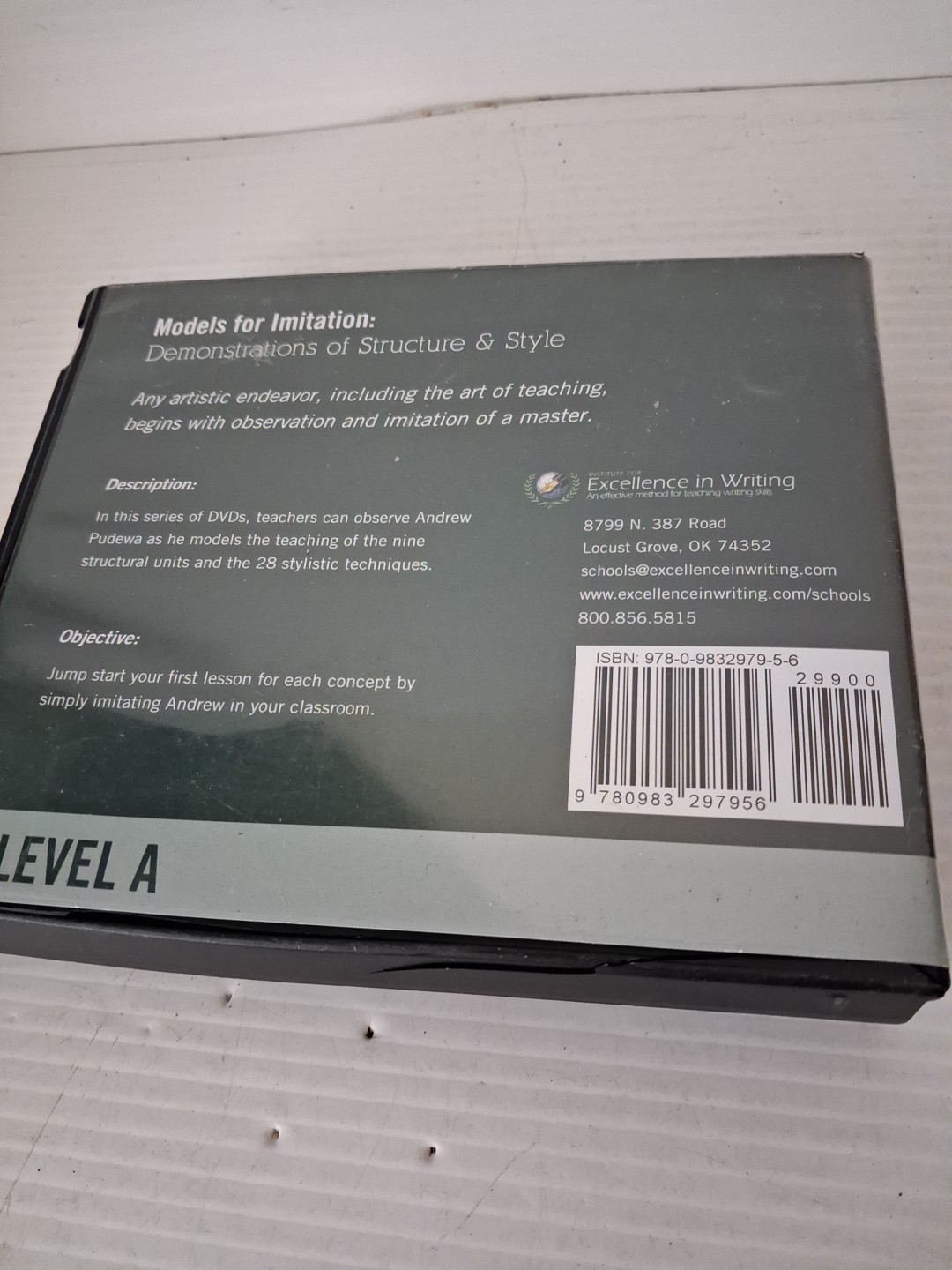 Institute Excellence Writing Demonstrations of Structure & Style A 10 DVD