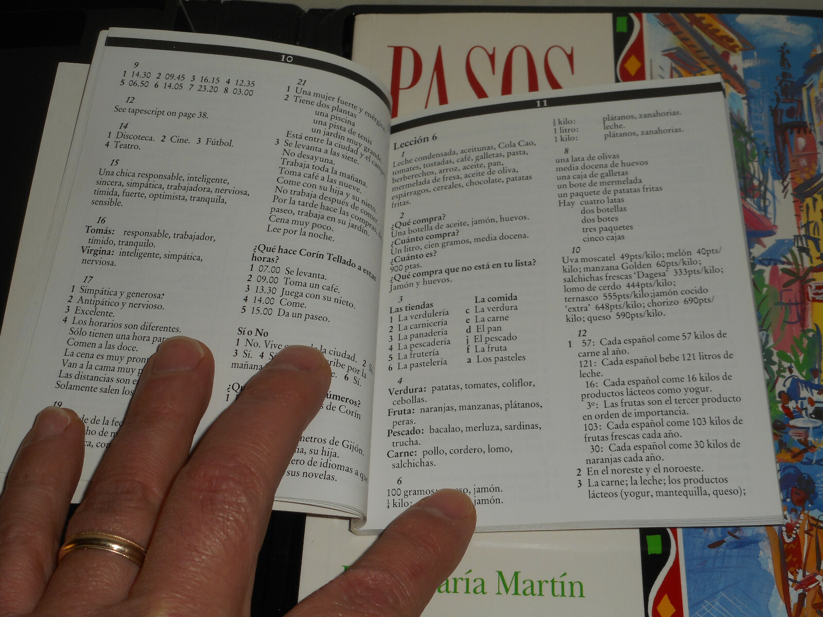 PASOS 1 First Course in Spanish Rosa Maria Martin Cassette Tapes & Study Books