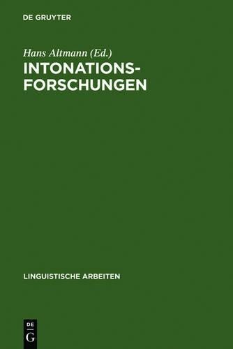 Intonationsforschungen (Hardback)