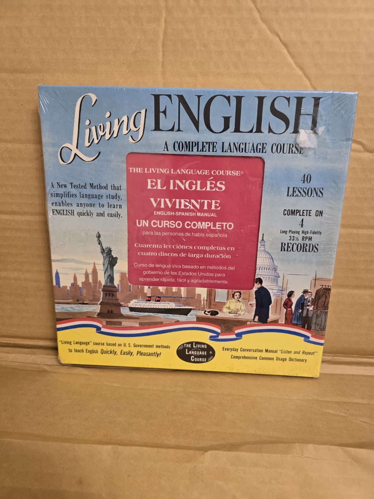 Living English Complete Language Course 40 Lessons 4 33 RPM Vinyl Set Inglés