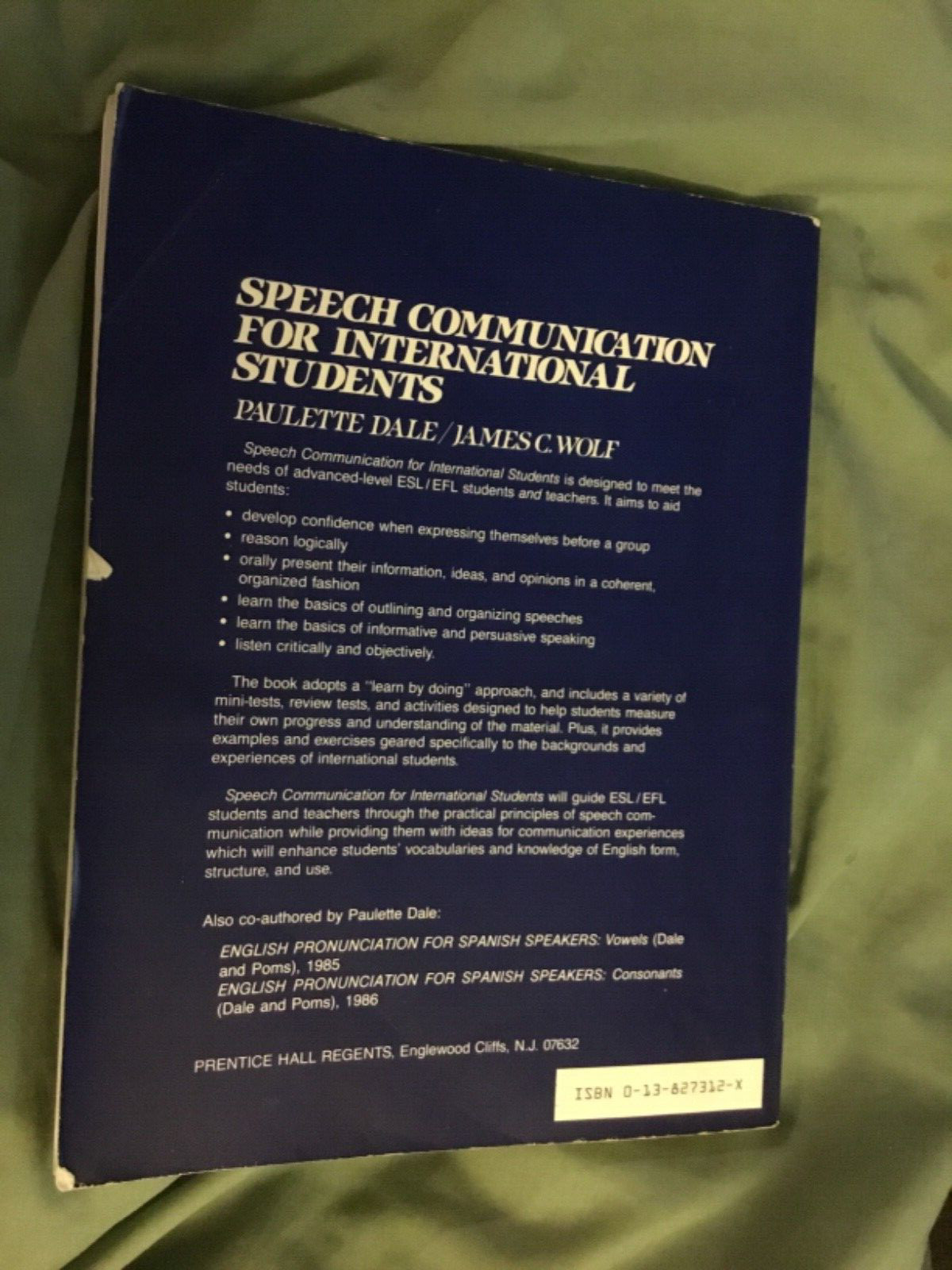 Speech Communication for International Students by Dale and Wolf