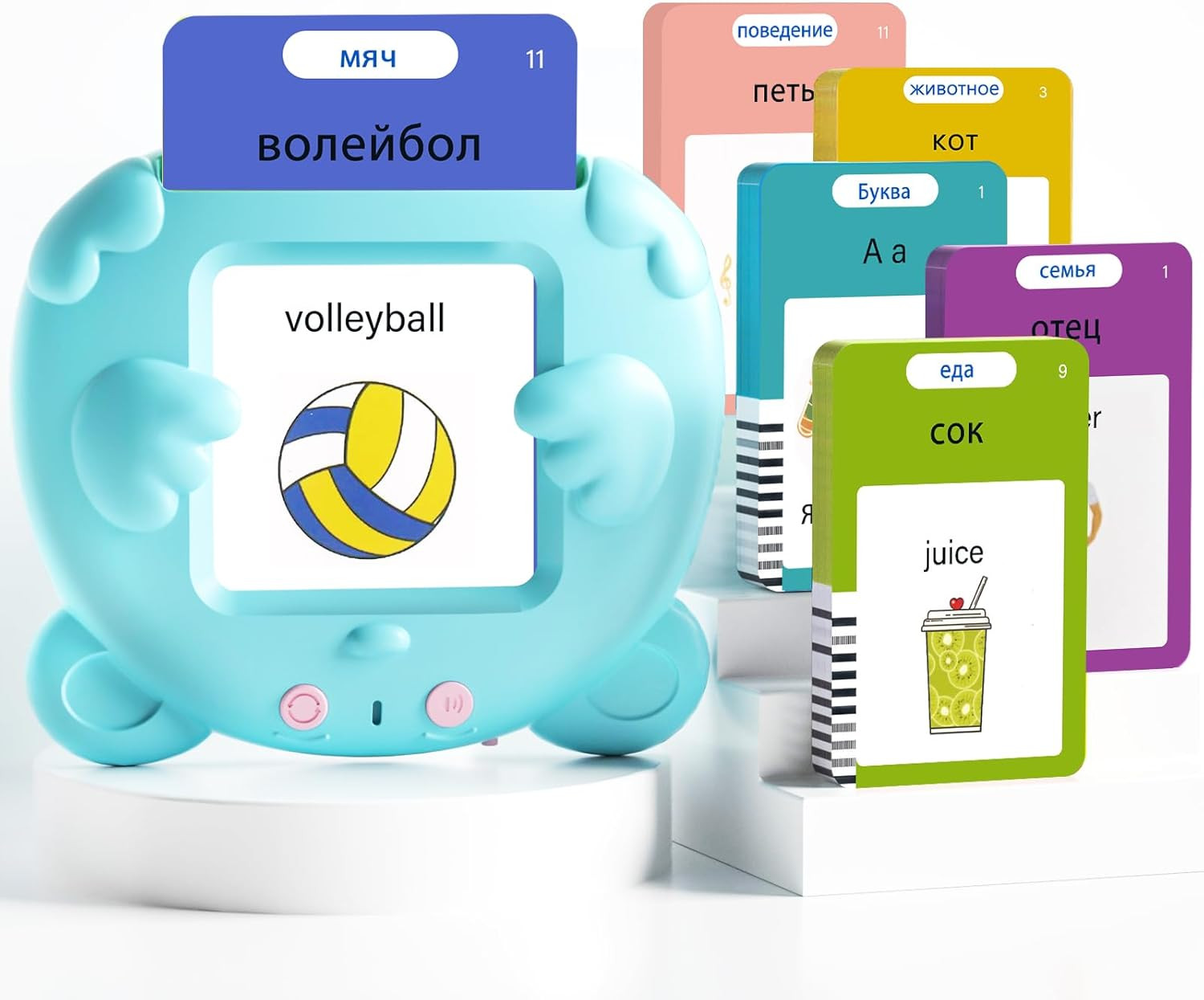 Russian and English Talking Flash Cards for Kids, 510 Sight Words Bilingual