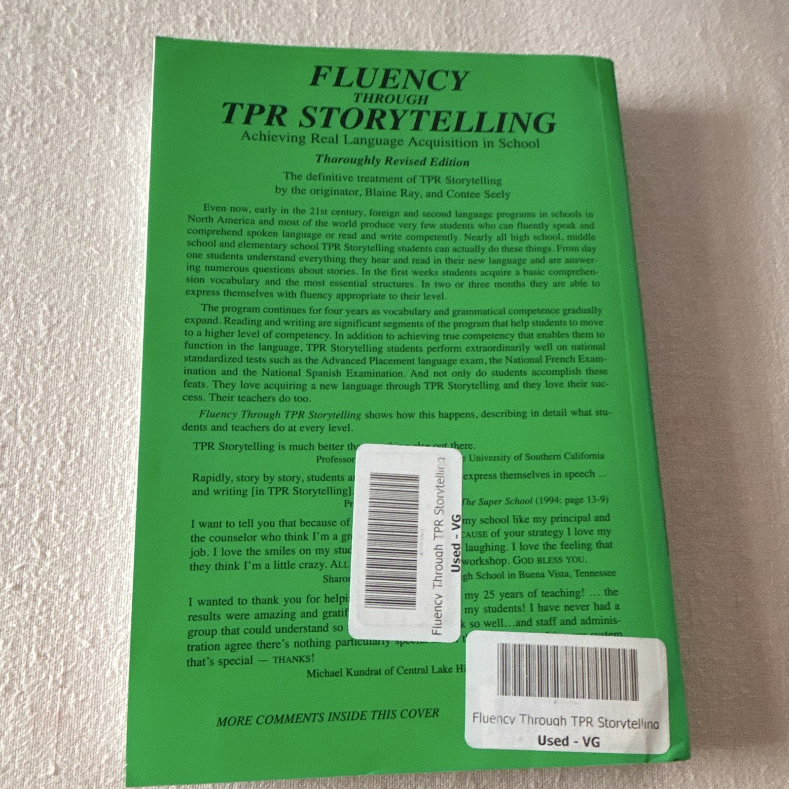 Fluency Through TPR Storytelling 5th Ed Textbook Blaine Ray Contee Seely