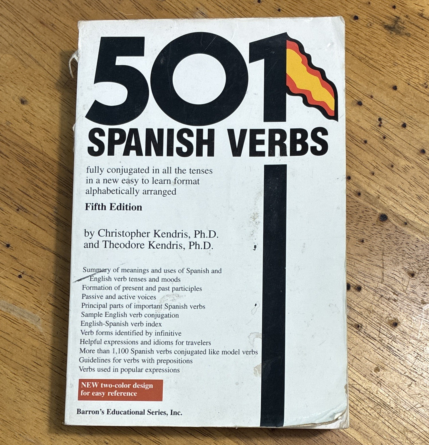 Barron’s 501 Spanish Verbs 5th Ed Paperback by Kendris, Spanish/English