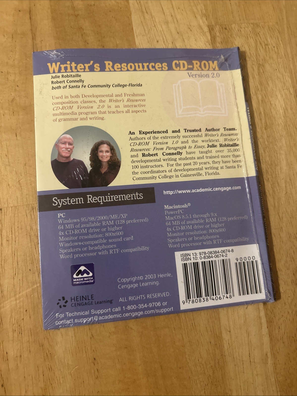 WRITER’S RESOURCES-CD ROM 2.0 VERSION By Julie Robitaille Robert Connelly Sealed
