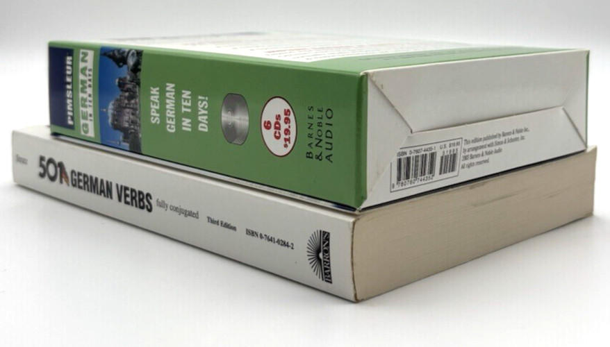 Pimsleur German 10 Days Barnes Noble Audio CD 501 German Verbs PB 3rd Edition