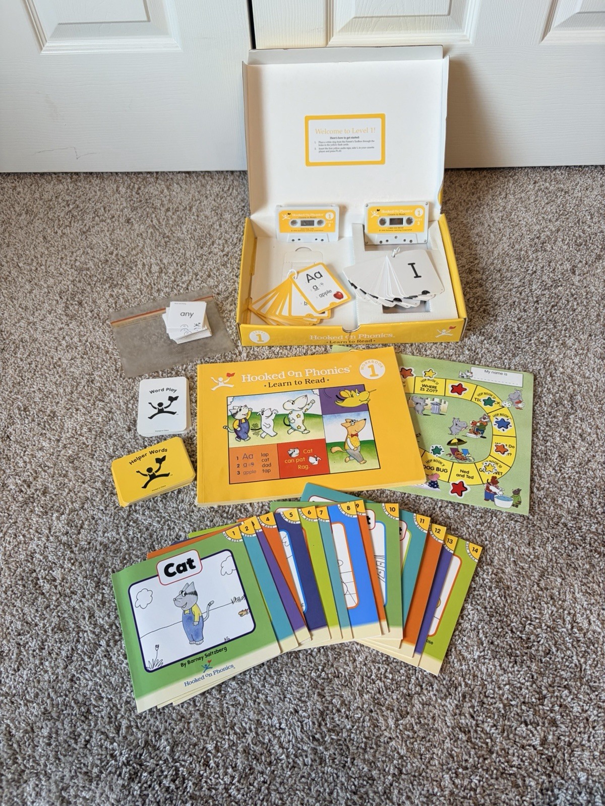 Hooked On Phonics COMPLETE SET Levels 1 – 5 Books Tapes Flashcards 1998