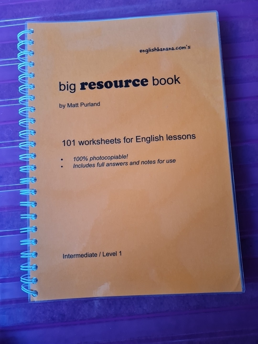 English Banana Big Resource Book Matt Purland 101 Worksheets EFL TEFL Level 1