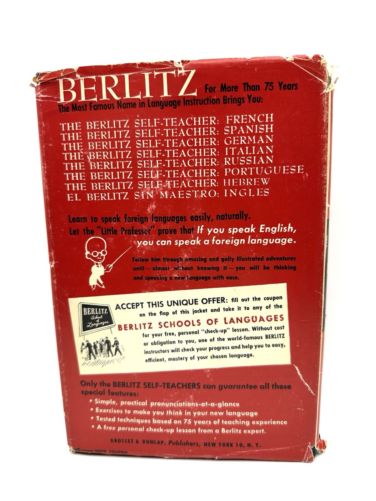 Berlitz Self-Teacher: Russian English and Russian Edition 1951 Hardcover DJ