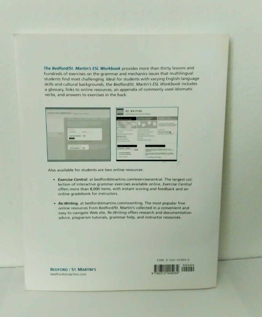 Bedford/St. Martin’s ESL Workbook by Maria McCormack, Sapna Gandhi-Rao and…