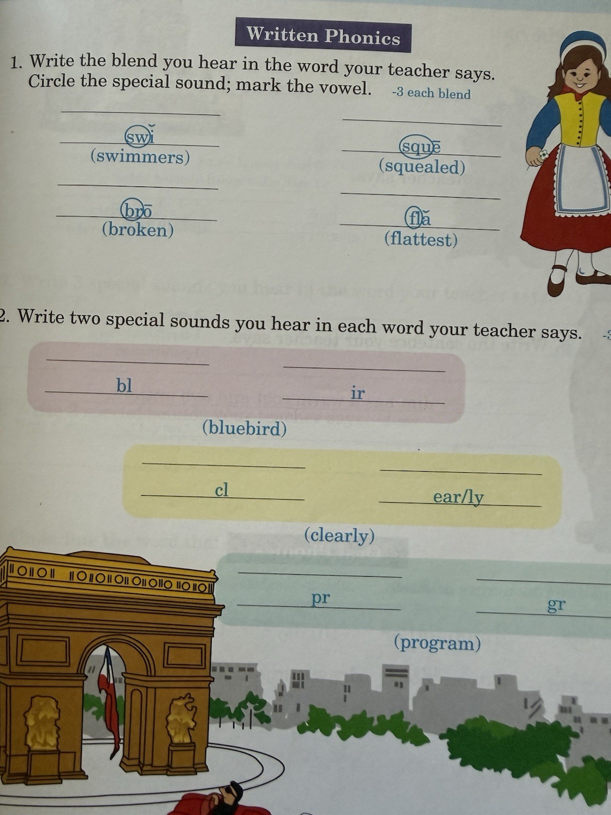 A Beka Book Seatwork Text Language 2 3 ed & Letters and Sounds test key grade 2