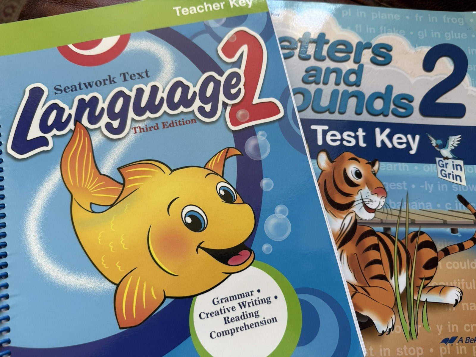 A Beka Book Seatwork Text Language 2 3 ed & Letters and Sounds test key grade 2