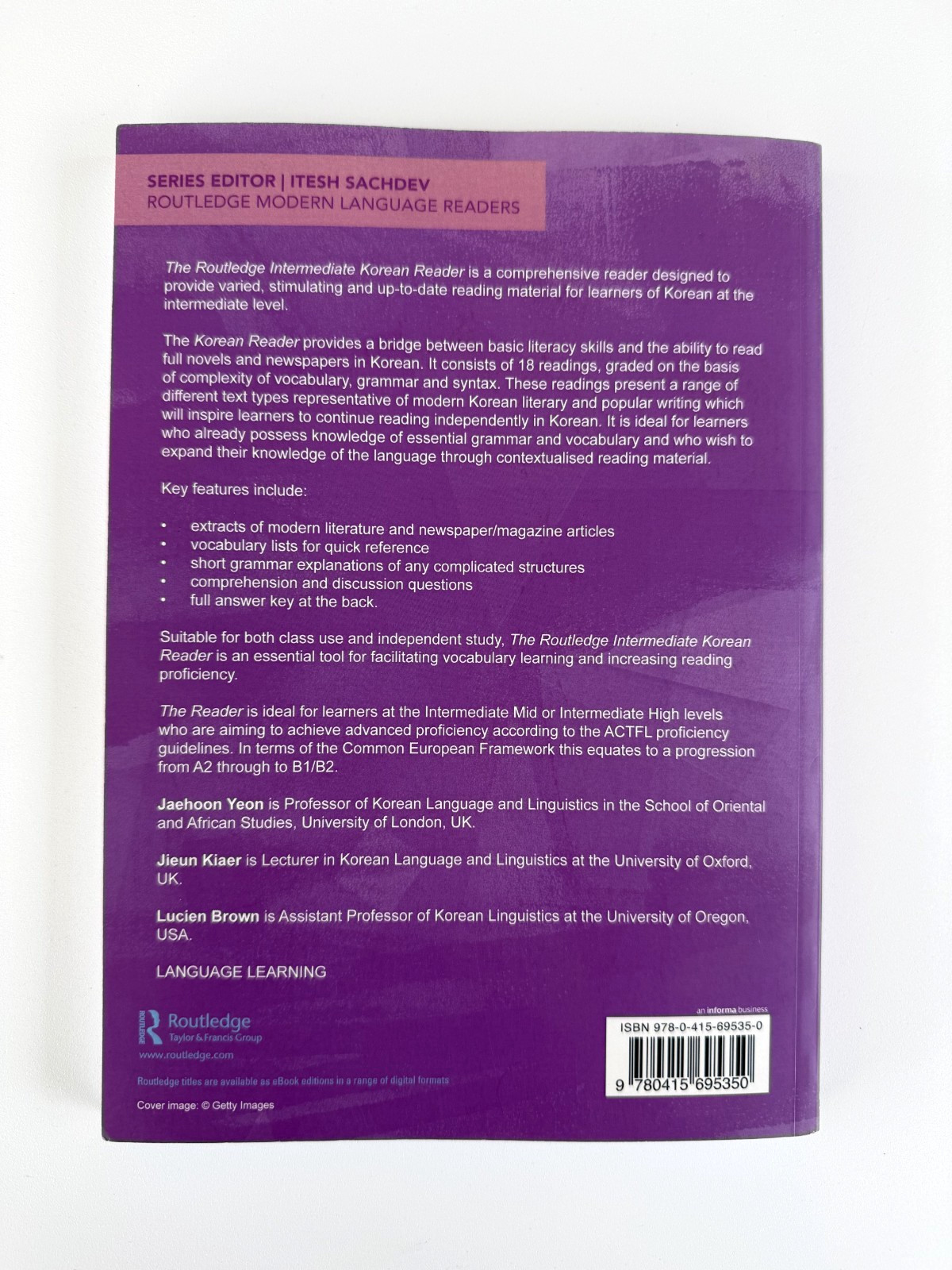 The Routledge Intermediate Korean Reader by Jieun Kiaer, Jaehoon Yeon and Lucien