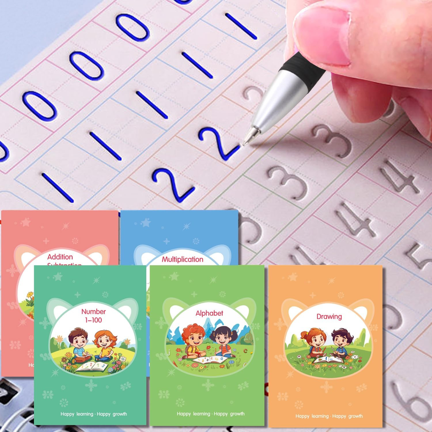 Magic Practice Copybook, Reusable Writing Practice Book, for Preschool Kids A…
