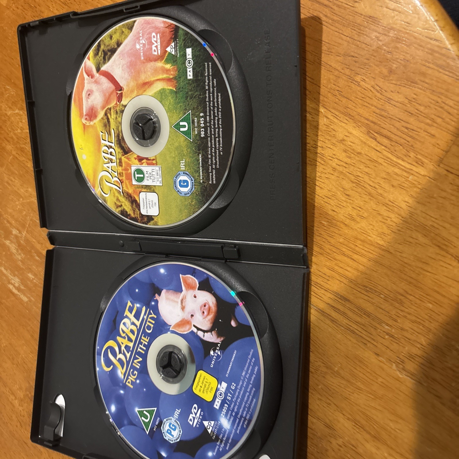 Learn German Bundle Muzzy/Findet Nemo Monsters Inc/3DVDs/books/Small DVD Player