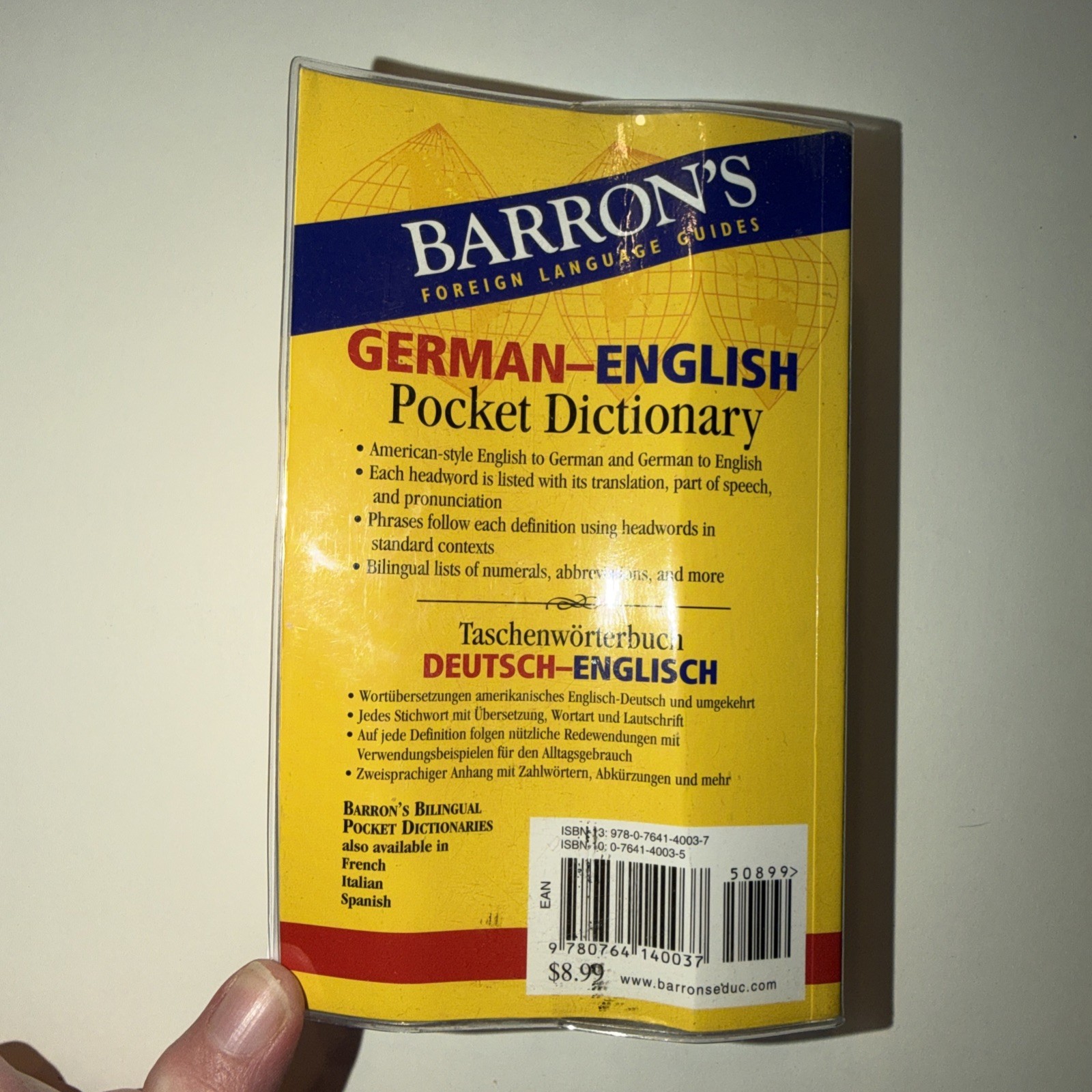 Barton’s Foreign Language Guides German- English Pocket Dictionary 1st Edition