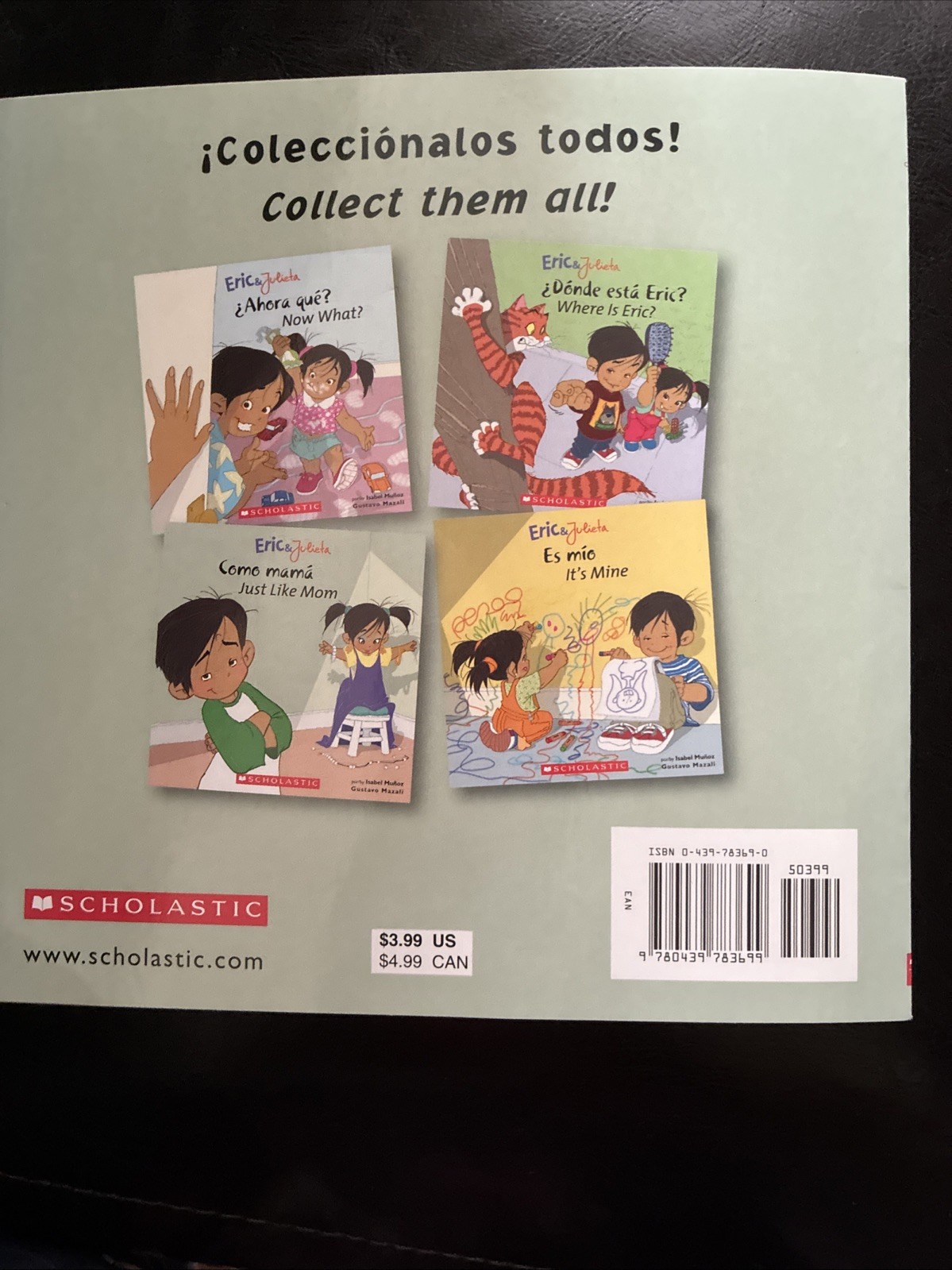 SPANISH & ENGLISH Childrens Book With Audio CD ERIC & JULIETA COMO MAMA