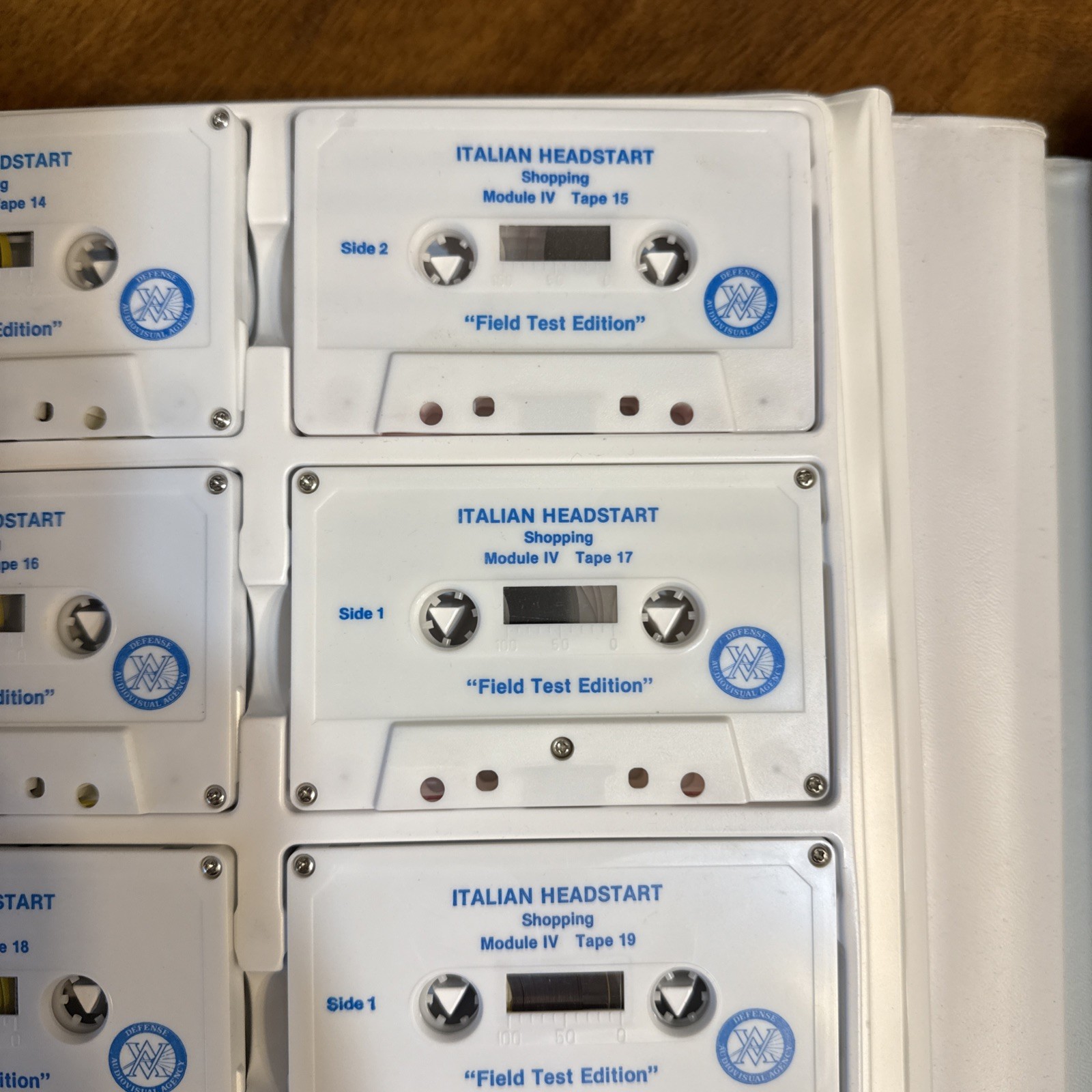 Italian Headstart Defense Language Foreign Audio Cassettes Field Test Edition