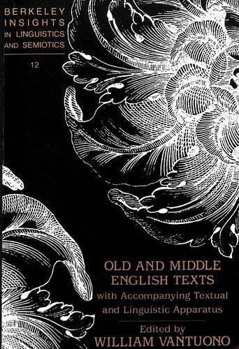 William Vantuon Old and Middle English Texts with Accomp (Paperback) (UK IMPORT)