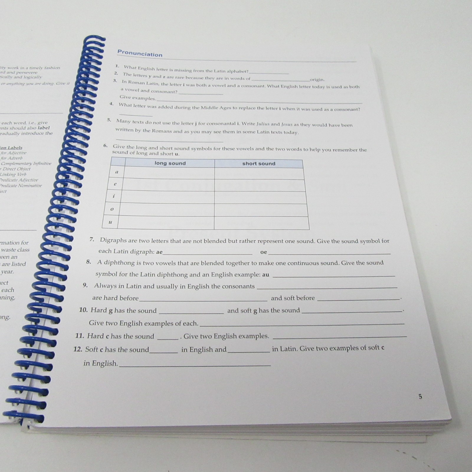 Memoria Press First Form Latin Second Edition Student Workbook Tests Teacher Key