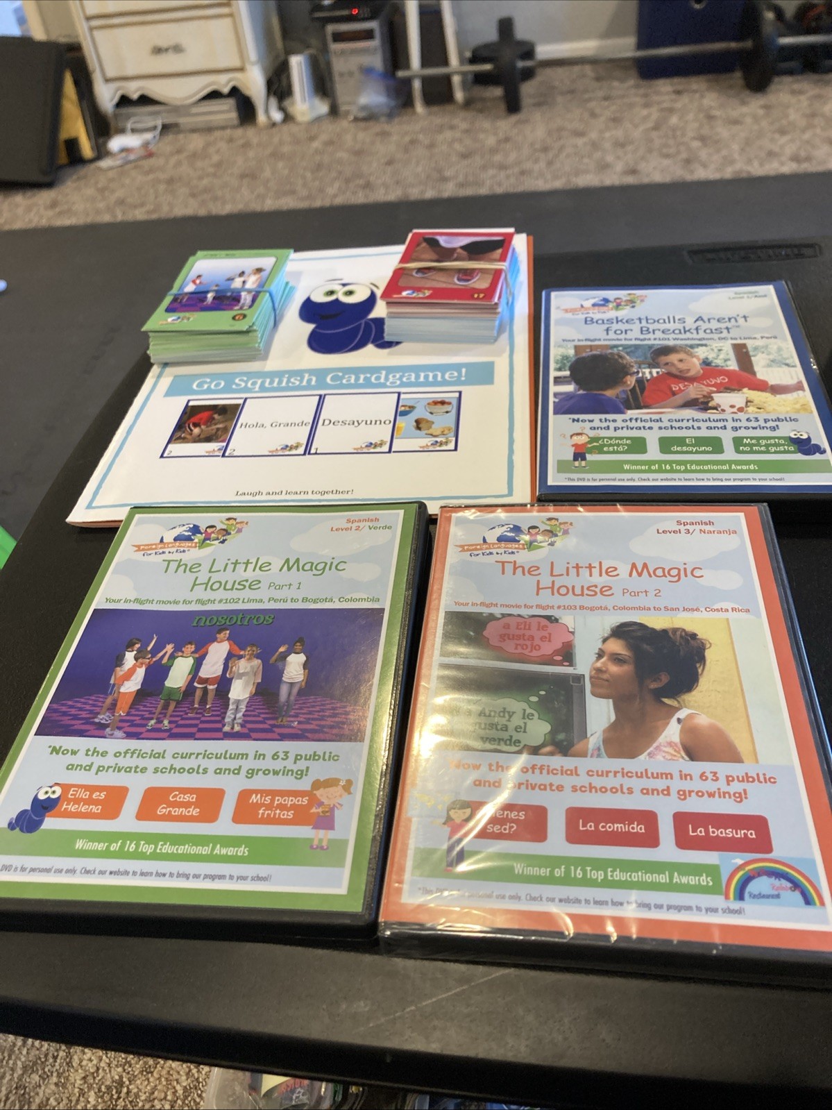 Foreign Languages for Kids by Kids Spanish Version DVD Set Levels 1-3 Card Game