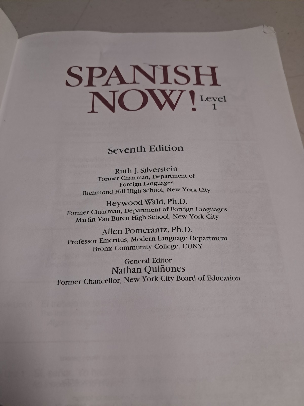 Spanish Now Level 1 Textbook And Workbook Barron’s With CDs