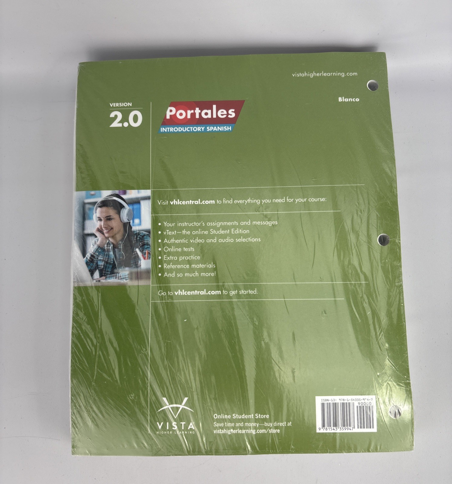 PORTALES INTRODUCTORY SPANISH 2.0 Version New Sealed Loose-leaf for Binder