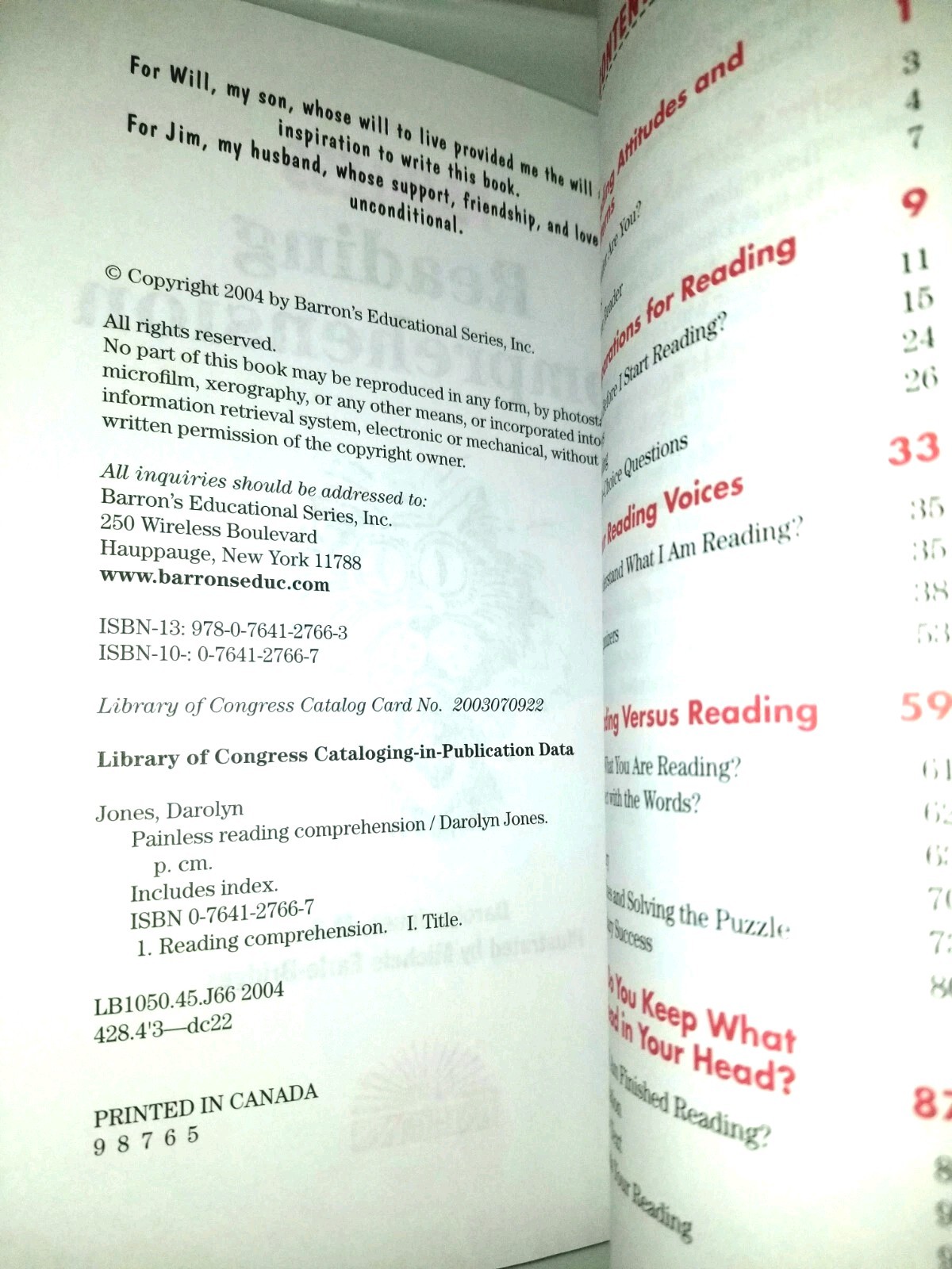 Painless Reading Comprehension A Book by Darolyn E Jones Middle & High School