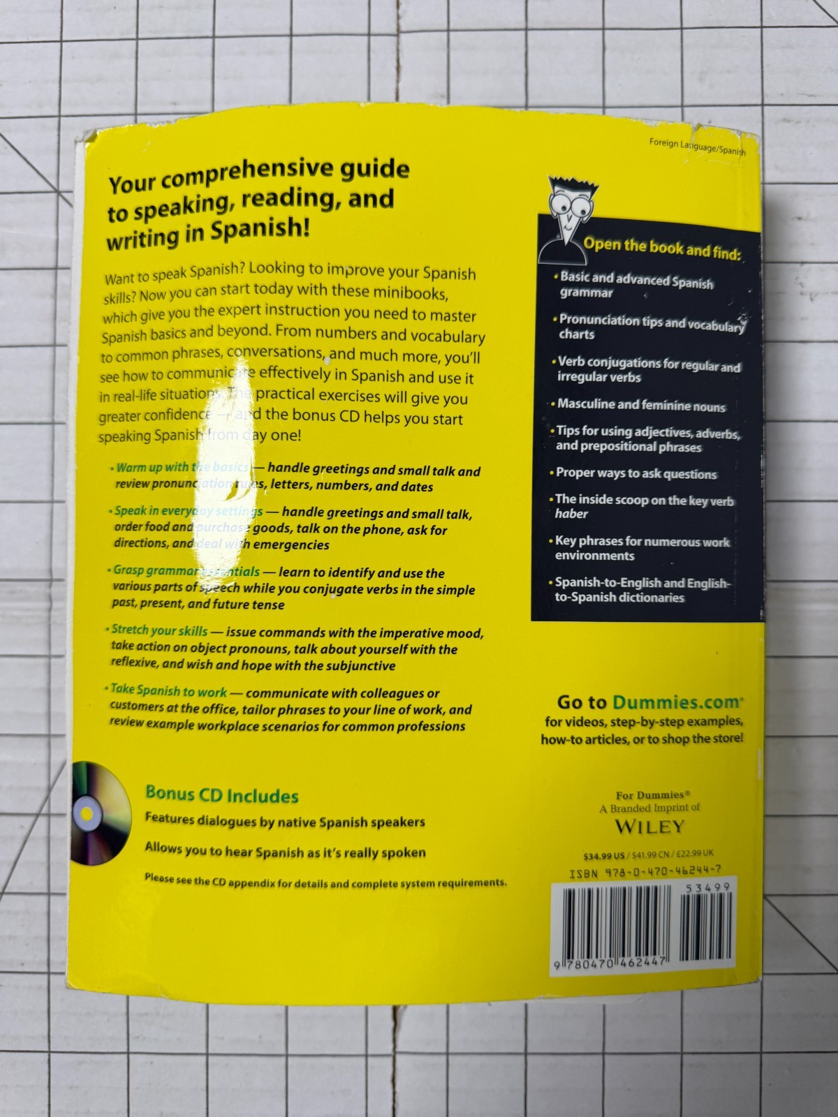 Spanish All-In-One For Dummies 4 Books in 1 with CD Wiley Language Learning TPB