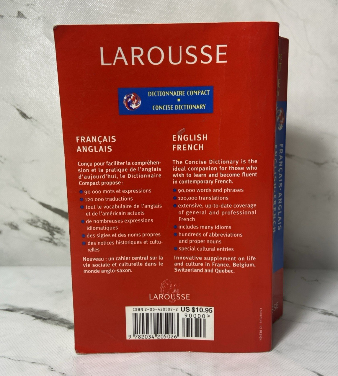 Larousse English-French Français-Anglais Concise Dictionary 120,000 Translations