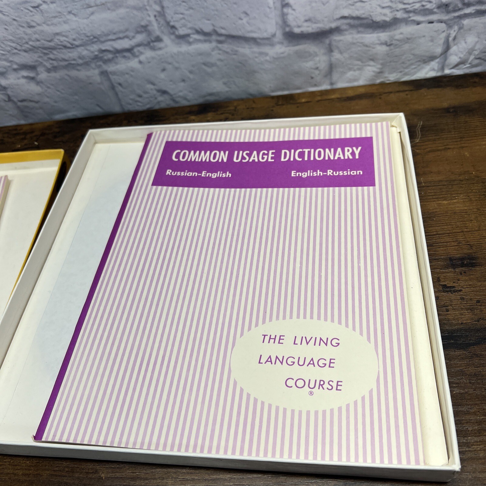 1958 Living Russian – A Complete Language Course 4 LP’s and Language Books