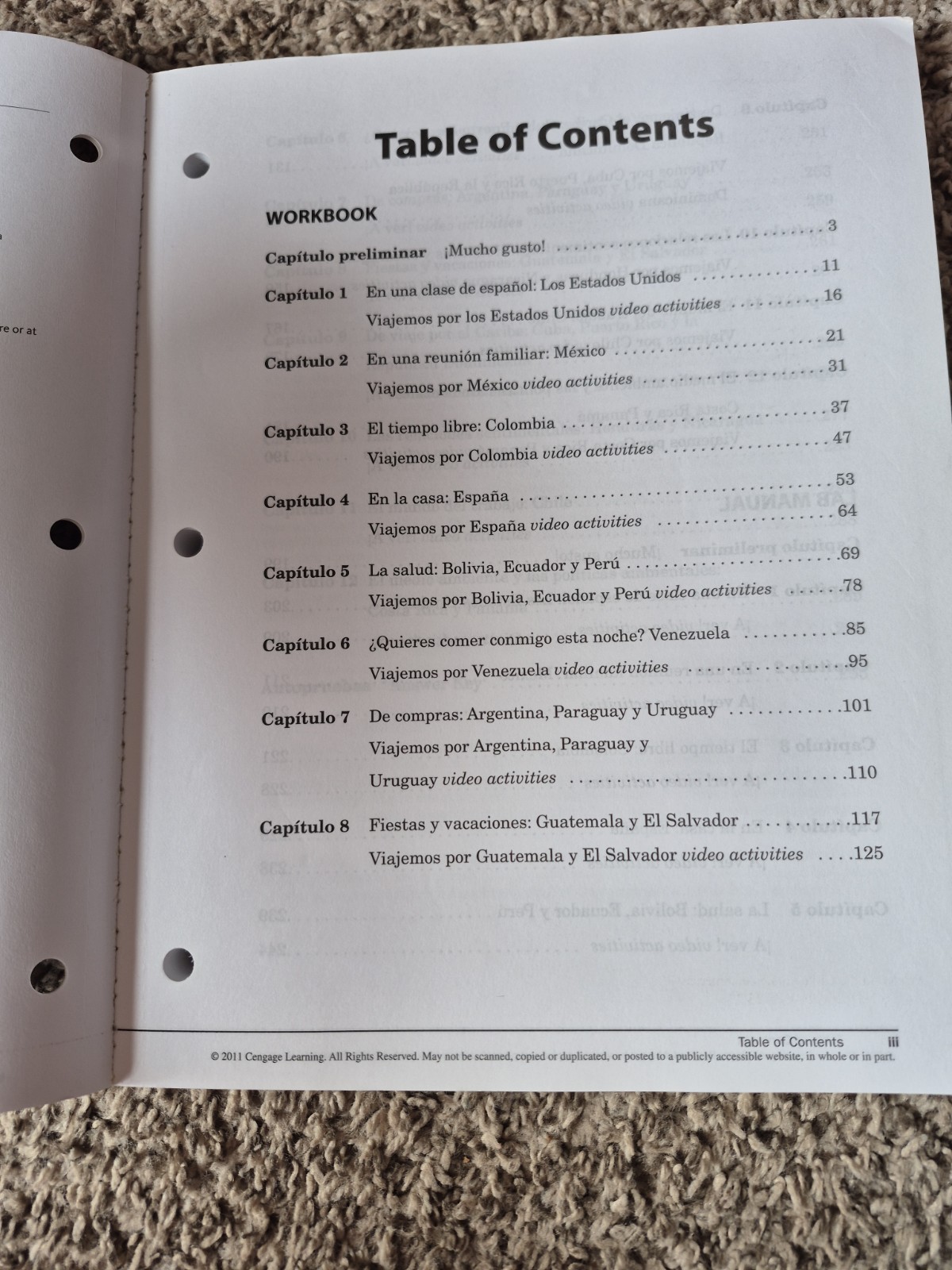 Viajes : Introduccion Al Espanol Student Activities Manual Heinle Cengage 2011
