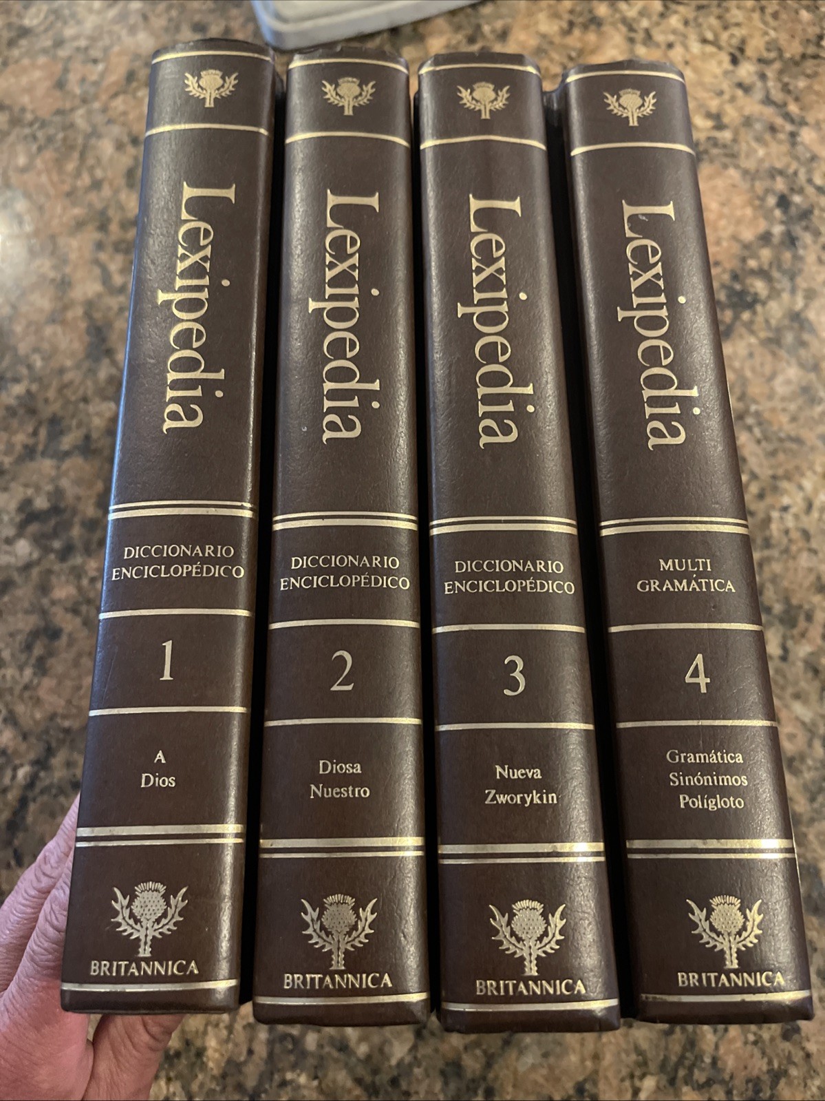 Lexipedia Britannica Spanish Encyclopedia Dictionary 4 Vol Set 1995 Leatherette