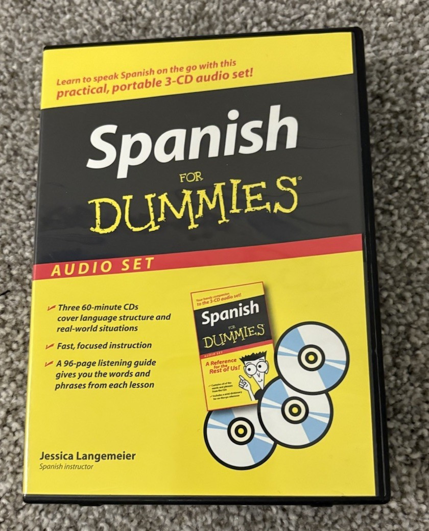 Spanish For Dummies Audio Set 3-CD Box Set Beginner Jessica Langemeier 2007