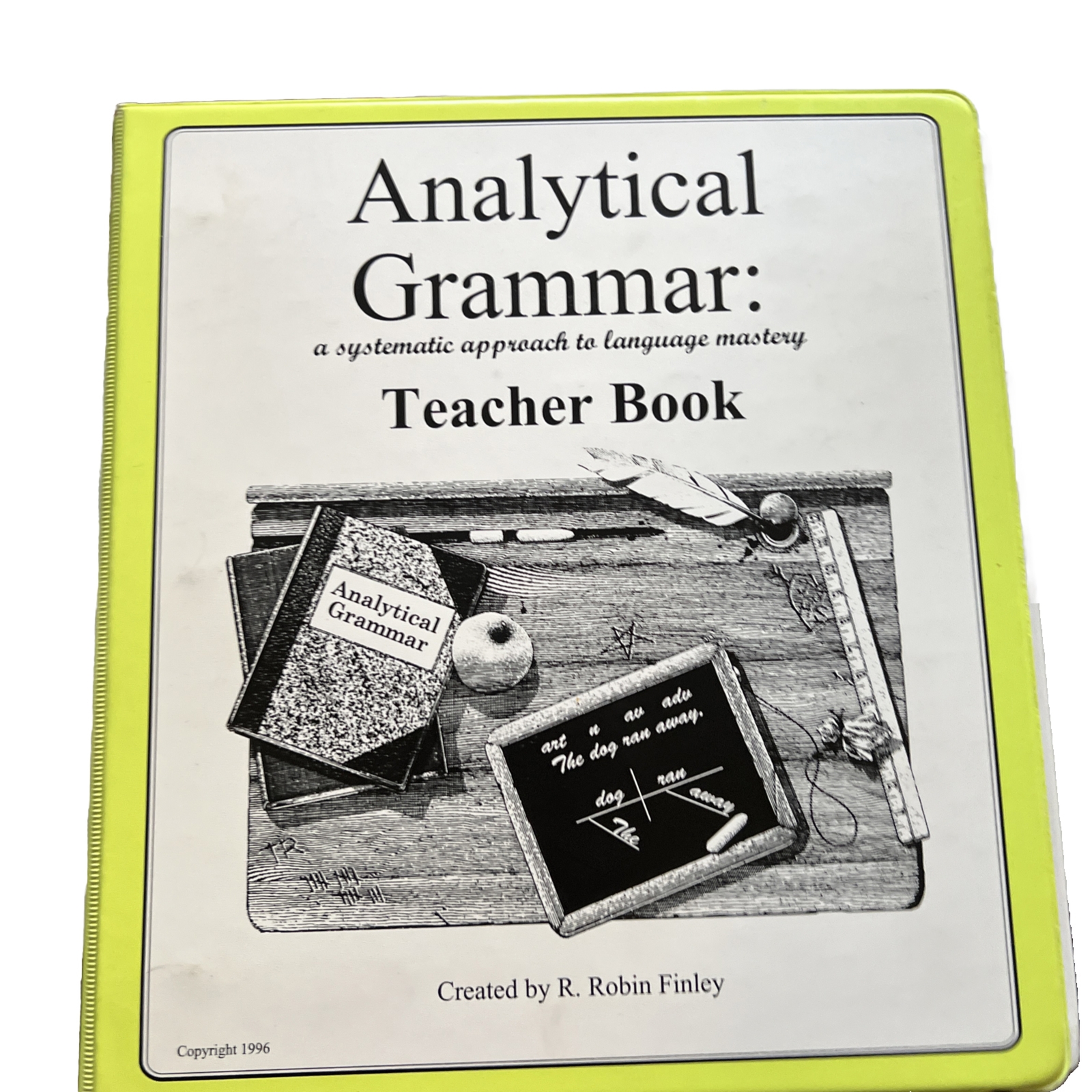Analytical Grammar Language Program by Robin Finley 3 Ring Teacher Book V Good