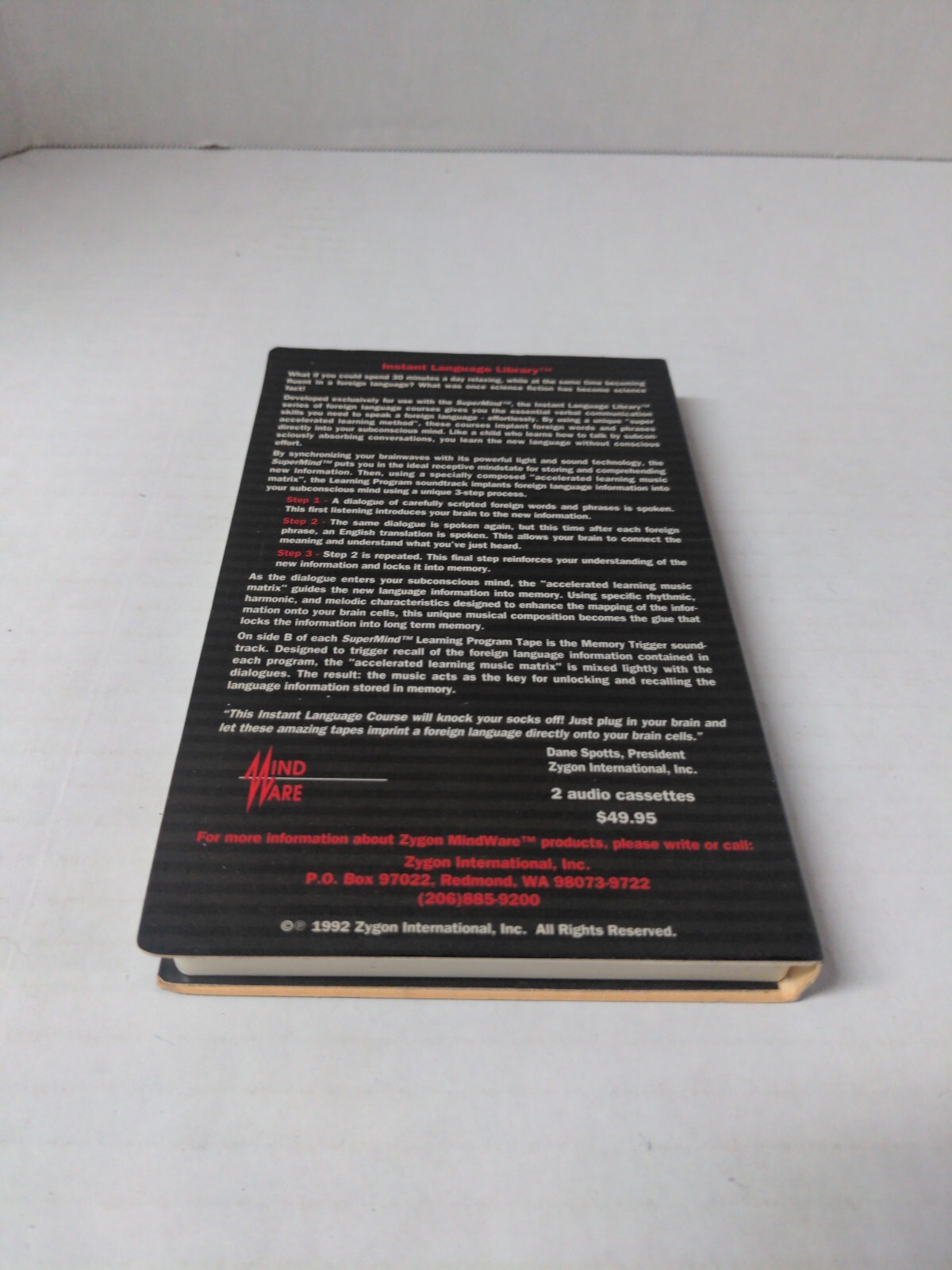 French Cassette Tapes Zygon Accelerated Language Learning System 1992