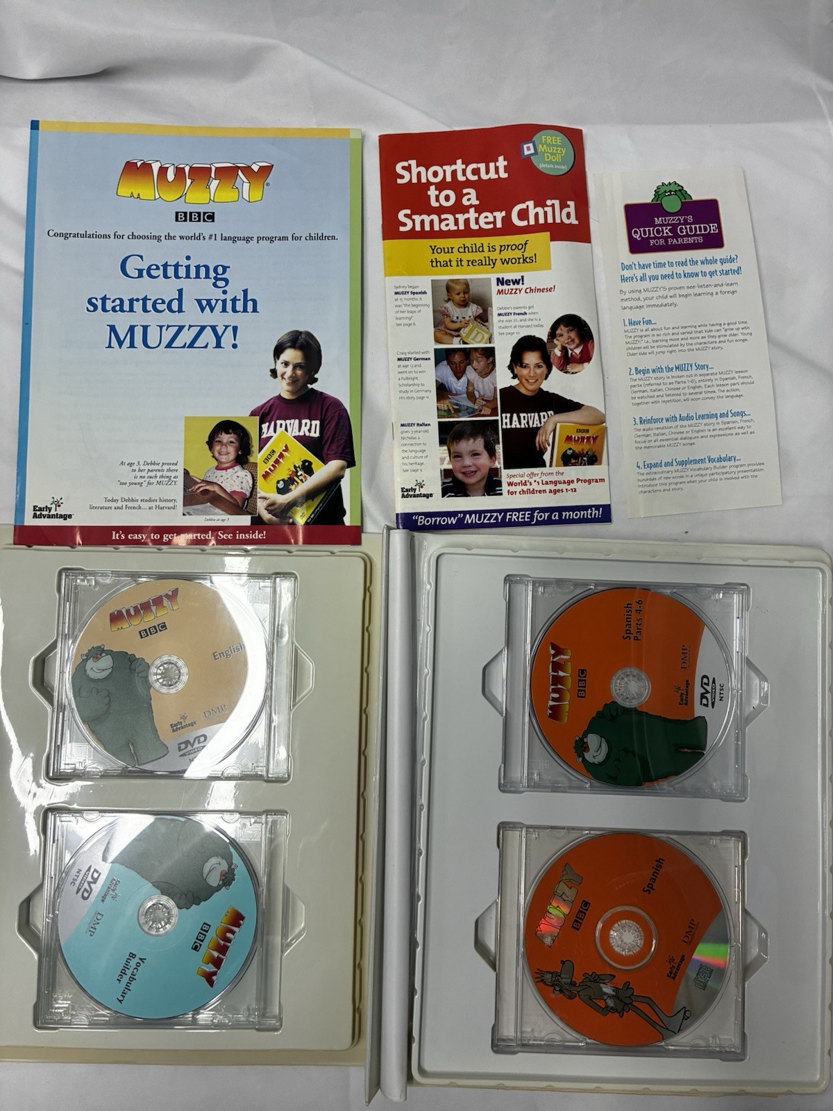 Muzzy Spanish BBC Language Course For Children Educational Learning DVD Set