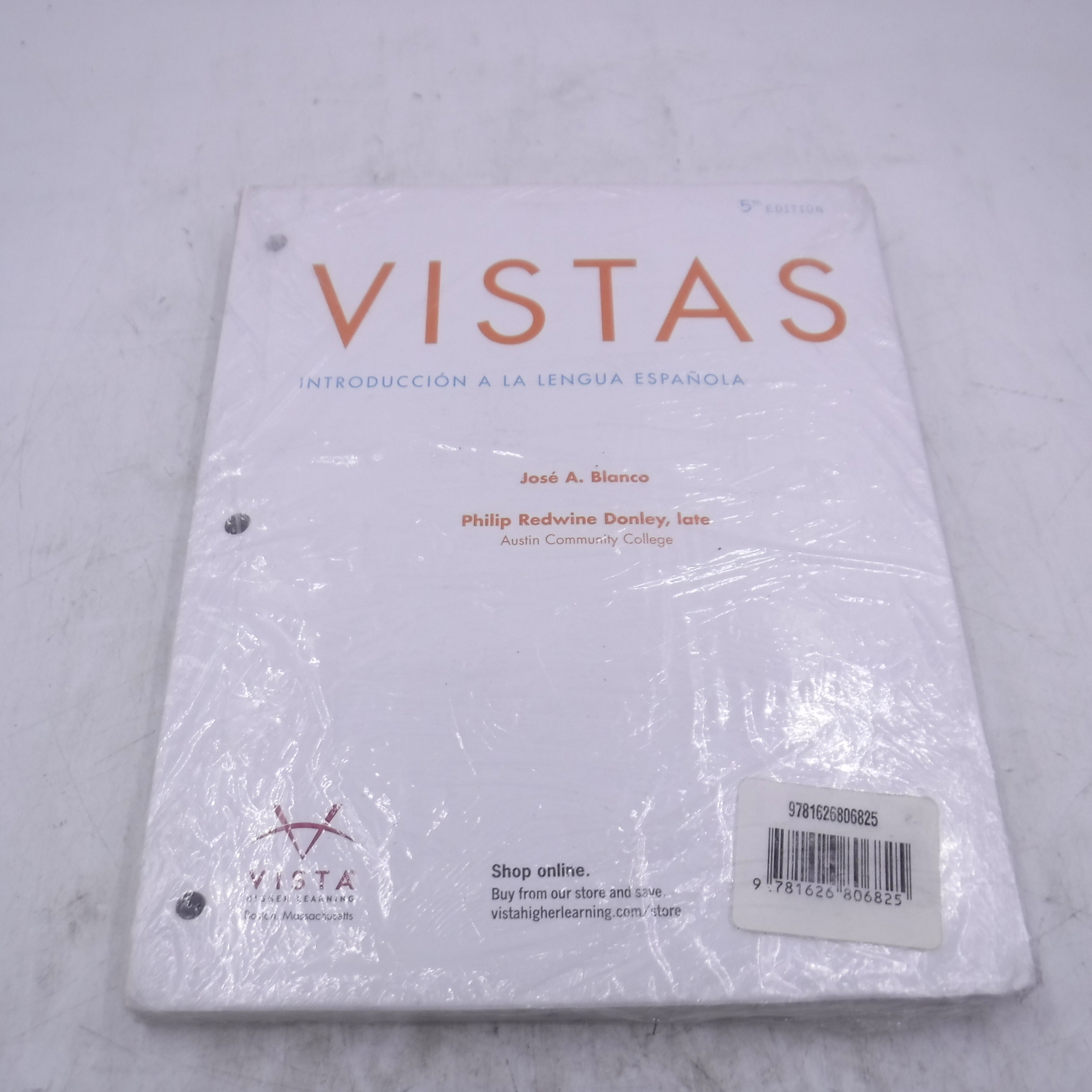Vistas 5th Ed Spanish Loose leaf Textbook 5e SE9LL0+S Splus(vtxt)+wSAM Code