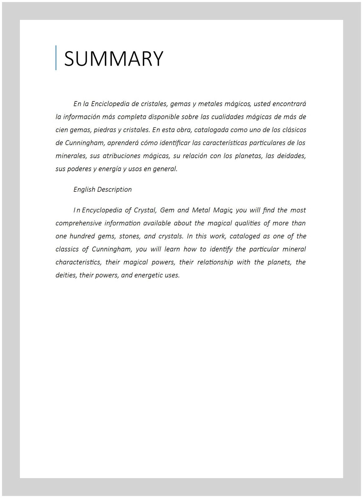 Enciclopedia De Cristales, Gemas Y Metales / Cunningham’s Encyclopedia of Cry…