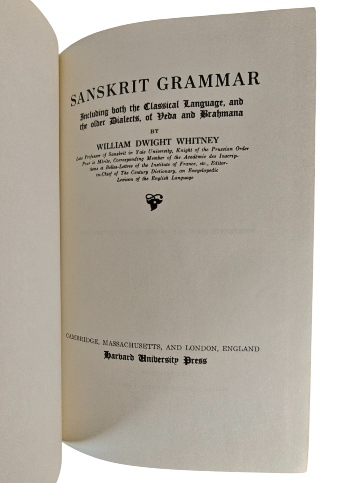 3 Vol SANSKRIT GRAMMAR Lot Whitney Gonda Harvard Alabama Vintage Language