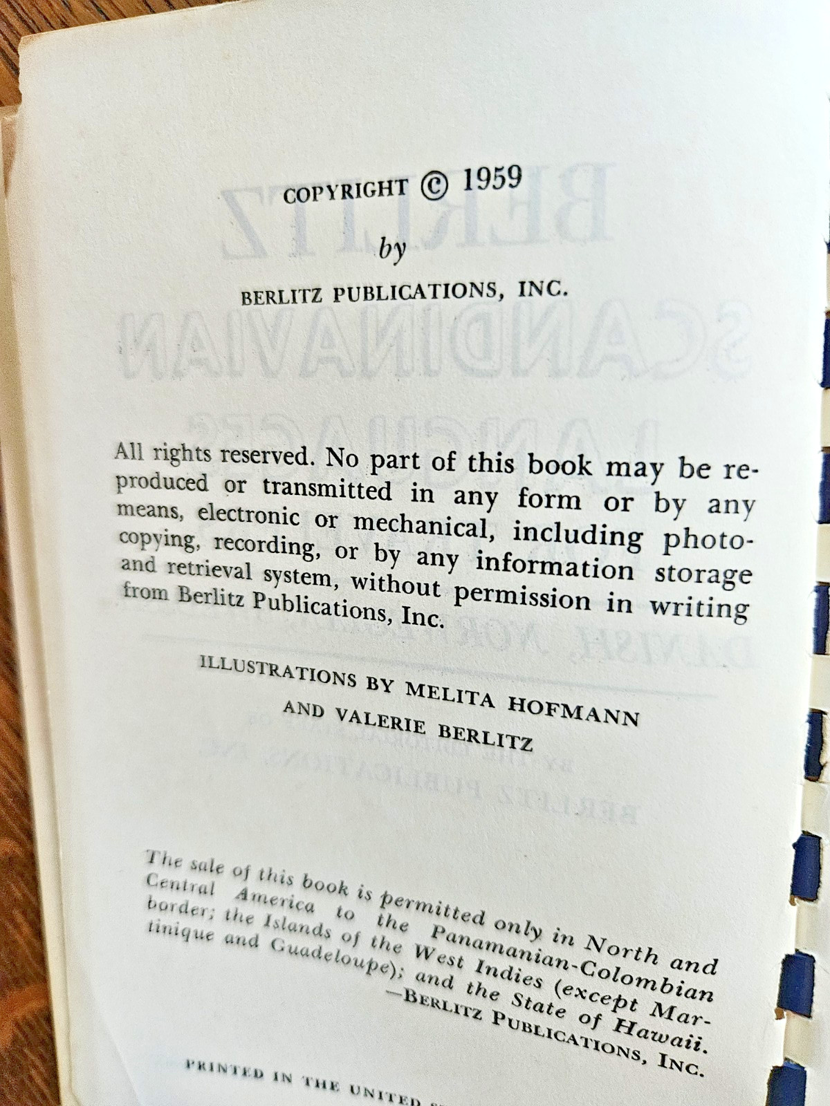 Vintage 1959 Berlitz Scandinavian Danish Norwegian Swedish Phrase Book Softcover