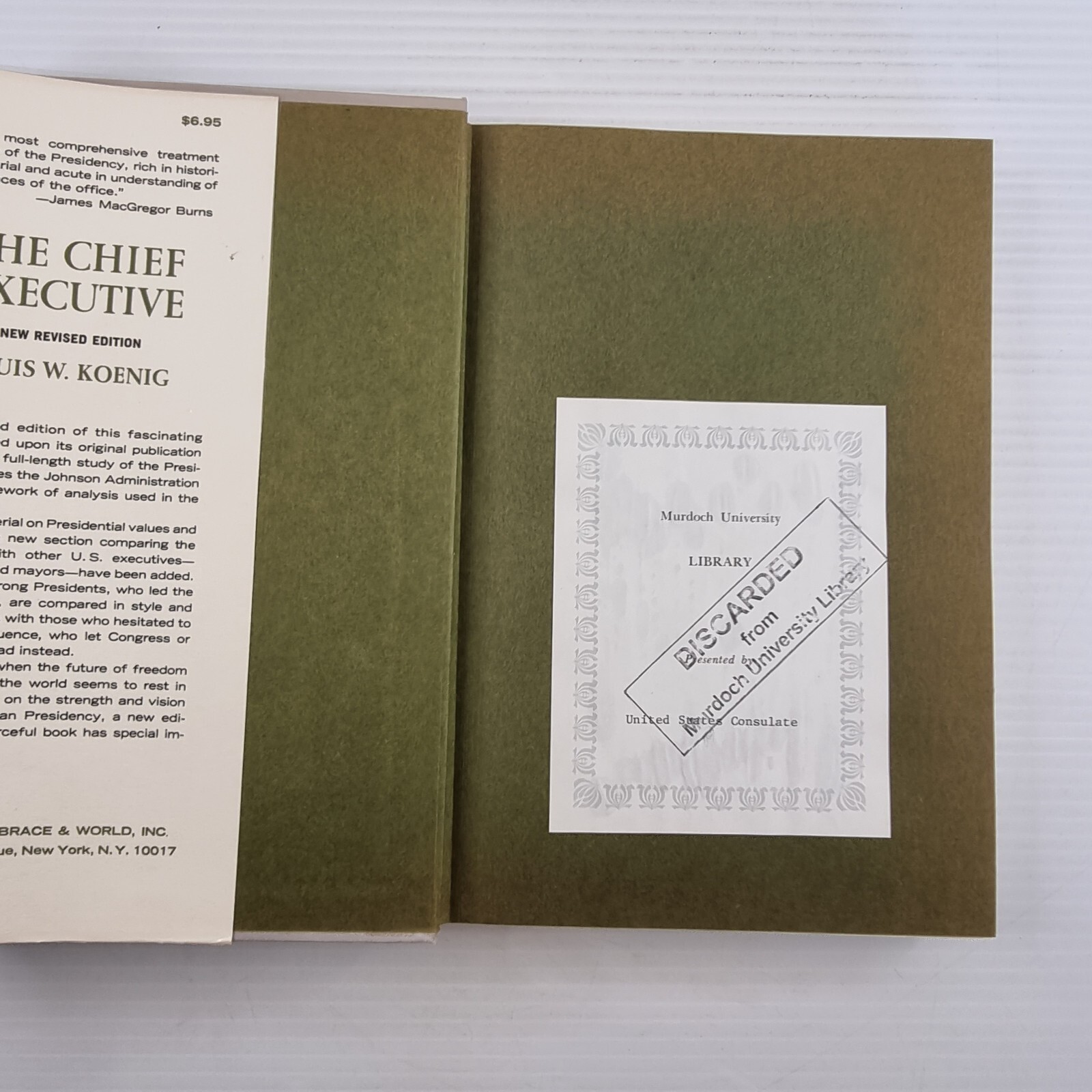 The Chief Executive by Koenig, Louis William