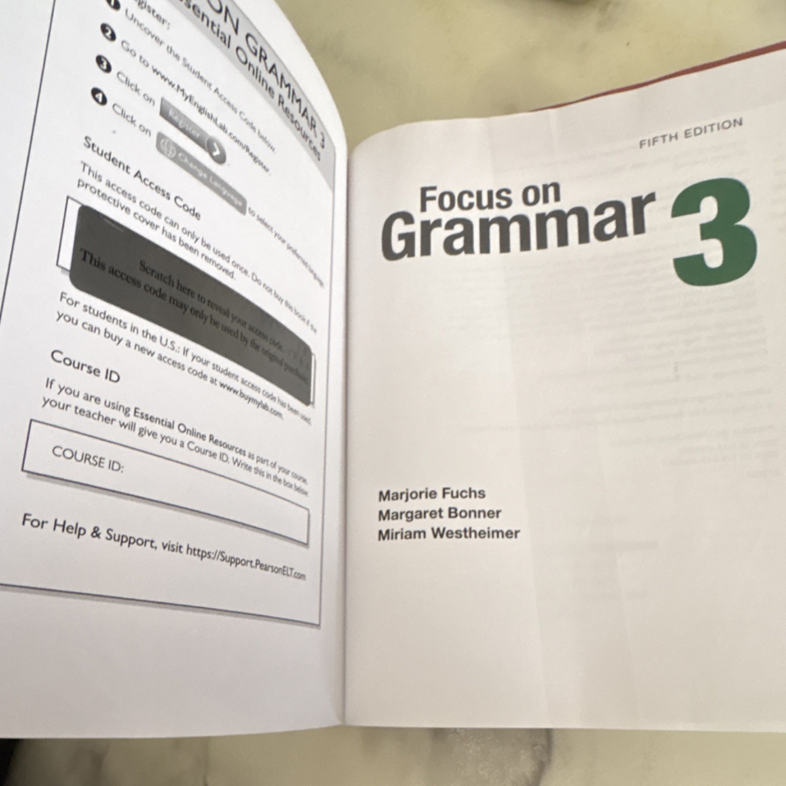 Pearson Focus on Grammar 3, 5th Ed B1 Intermediate English Grammar Book 2017